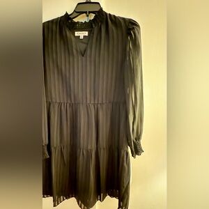 Tahari ASL Black Long Sleeve Dress